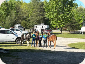 rv sites and people with horses