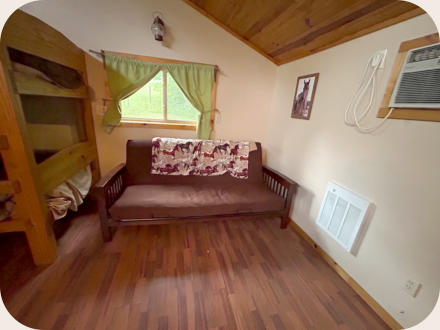 the interior of one of our cabins