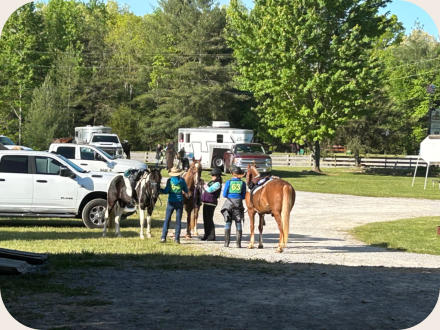rv sites and people with horses
